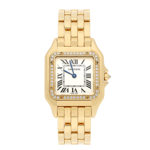 Reloj Cartier para dama modelo Phantére en oro amarillo 18 kilates.