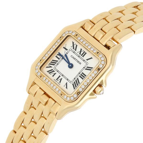 Reloj Cartier para dama modelo Phantére en oro amarillo 18 kilates.