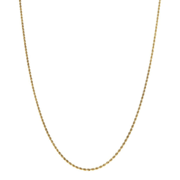 Collar eslabón torzal en oro amarillo 14 kilates.