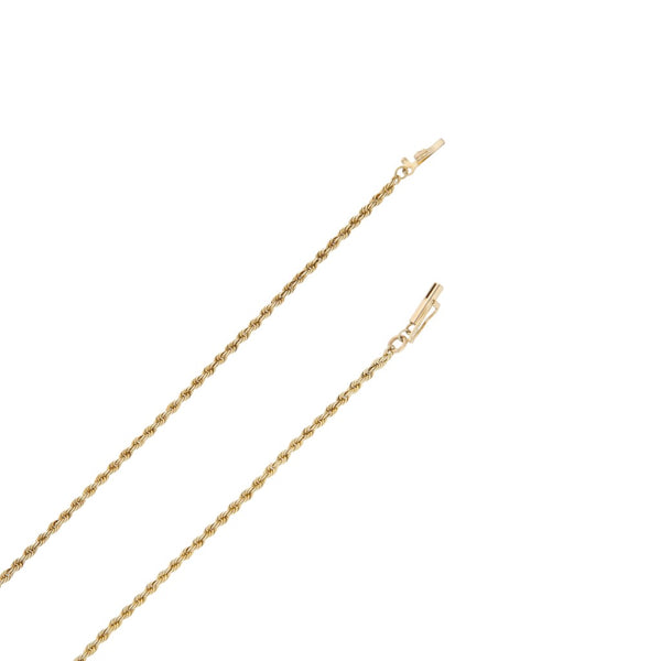 Collar eslabón torzal en oro amarillo 14 kilates.