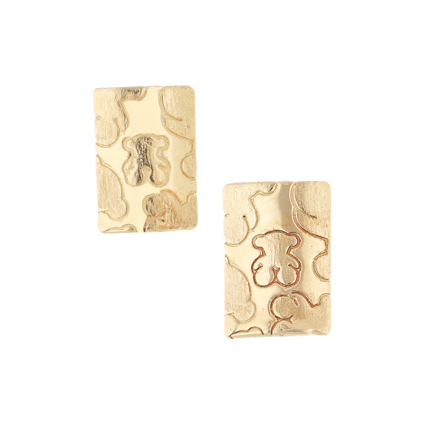 Aretes labrados oro amarillo 14 kilates