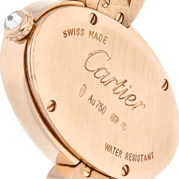 Reloj Cartier para dama modelo Delices en oro rosa 18 kilates.