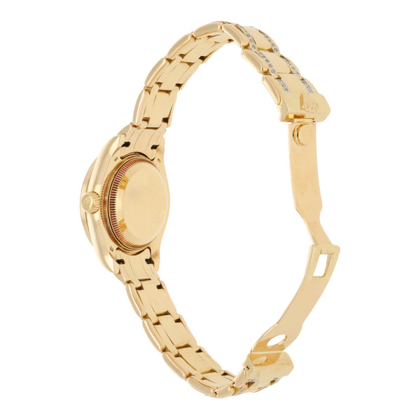 Reloj Rolex para dama modelo Oyster Perpetual DateJust en oro amarillo 18 kilates.