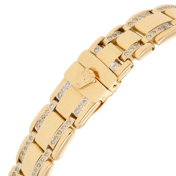 Reloj Rolex para dama modelo Oyster Perpetual DateJust en oro amarillo 18 kilates.