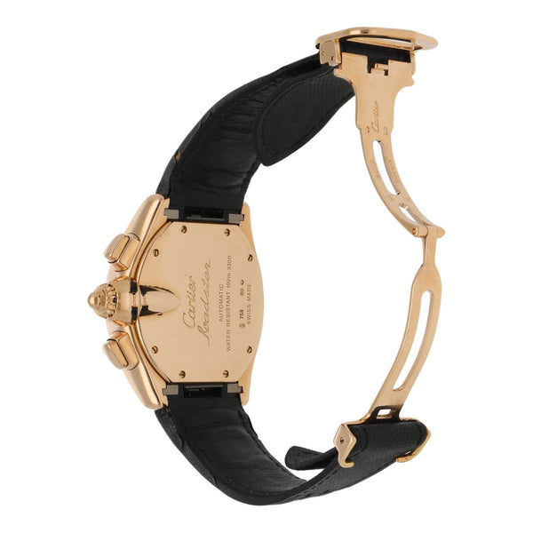 Reloj Cartier para caballero modelo Roadster en oro rosa 18 kilates.