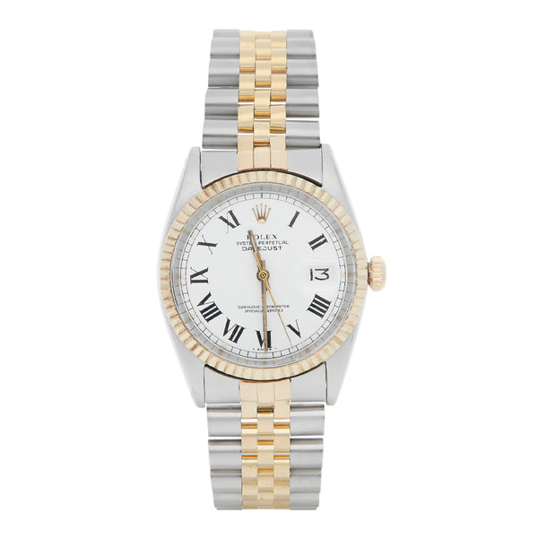 Reloj Rolex para Caballero modelo Oyster Perpetual DateJust vistas en oro amarillo 18 kilates.
