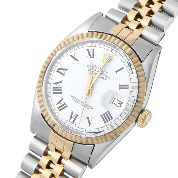 Reloj Rolex para Caballero modelo Oyster Perpetual DateJust vistas en oro amarillo 18 kilates.