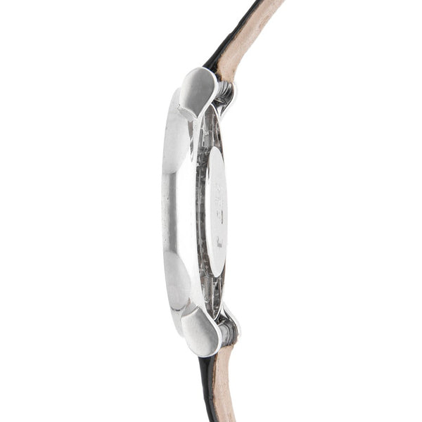 Reloj Chopard para dama modelo Happy Diamonds caja y broche en oro blanco 18 kilates.