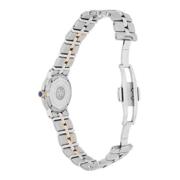 Reloj Raymond Weil para dama modelo Parsifal bisel en oro amarillo 18 kilates.