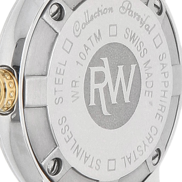 Reloj Raymond Weil para dama modelo Parsifal bisel en oro amarillo 18 kilates.