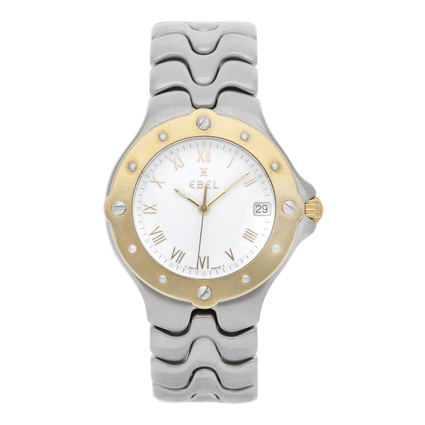 Reloj Ebel para caballero modelo Sportwave bisel en oro amarillo 18 kilates.
