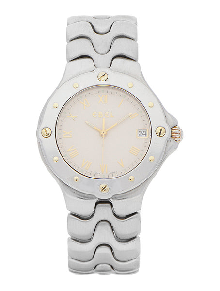 Reloj Ebel para caballero modelo Sport Wave vistas en oro amarillo 18 kilates.