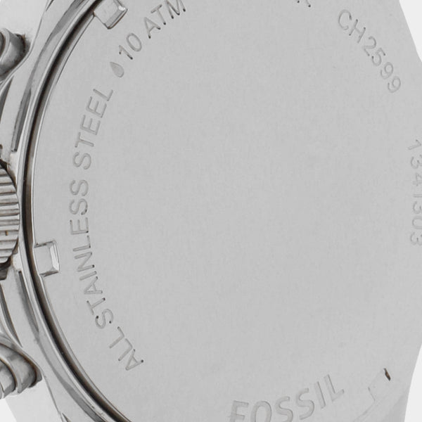Reloj Fossil para caballero en acero inoxidable correa piel.