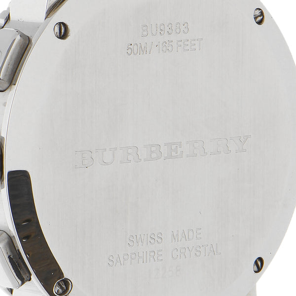 Reloj Burberry para caballero en acero inoxidable correa piel.