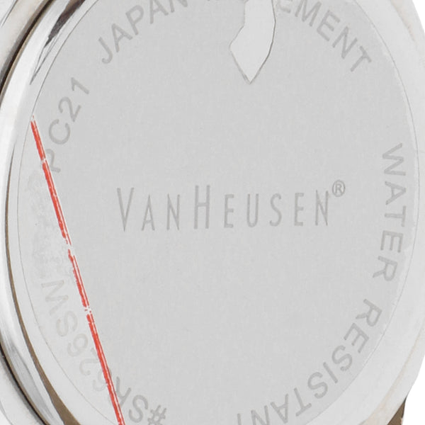 Reloj Van Heusen para caballero en acero inoxidable correa piel.