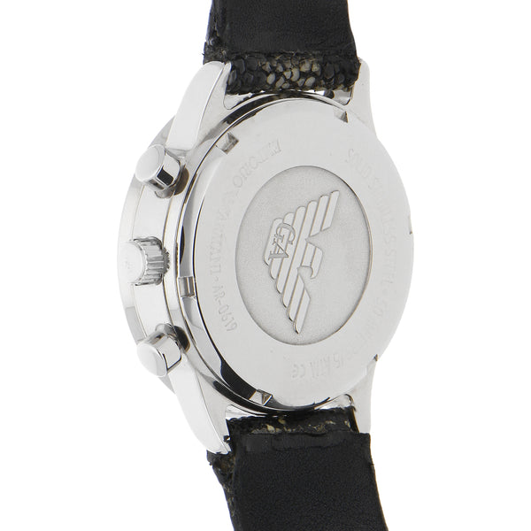 Reloj Emporio Armani para caballero en acero inoxidable correa sintética.