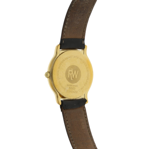 Reloj Raymond Weil para caballero/unisex en acero chapa correa piel.