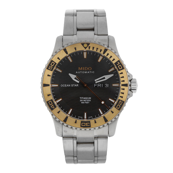 Reloj Mido para caballero modelo Ocean Star Titanium.