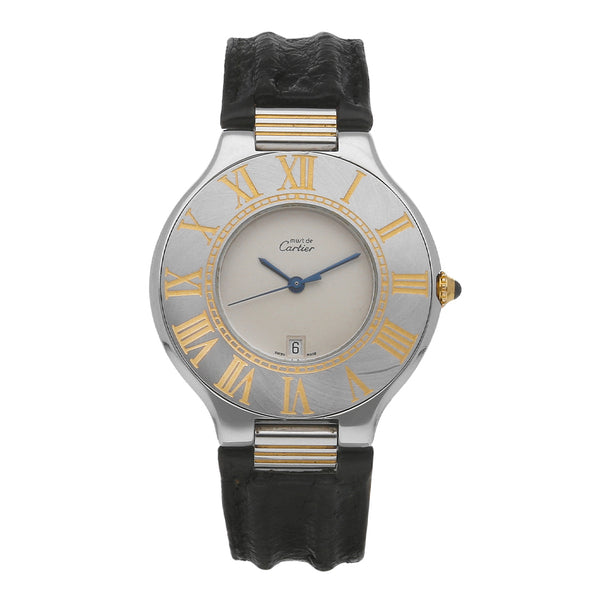 Reloj Cartier para caballero modelo Must de Cartier Siglo XXI vistas oro amarillo 18 kilates.