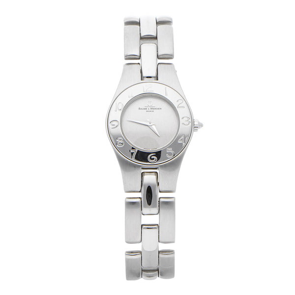 Reloj Baume & Mercier para dama en acero inoxidable.