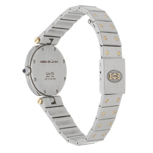 Reloj Cartier para dama en acero inoxidable y oro amarillo.