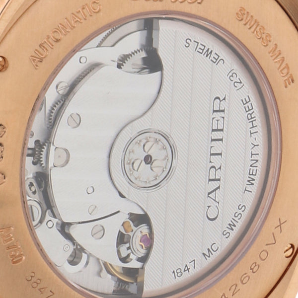 Reloj Cartier para caballero modelo Clé de Cartier caja en oro rosa 18 kilates.