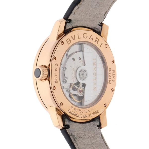 Reloj Bvlgari para caballero modelo Bvlgari Bvlgari caja en oro rosa 18 kilates.