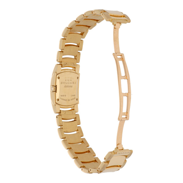 Reloj Bvlgari para dama modelo Assioma en oro amarillo 18 kilates.