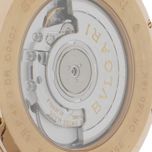 Reloj Bvlgari para caballero modelo Sotirio caja en oro amarillo 18 kilates.