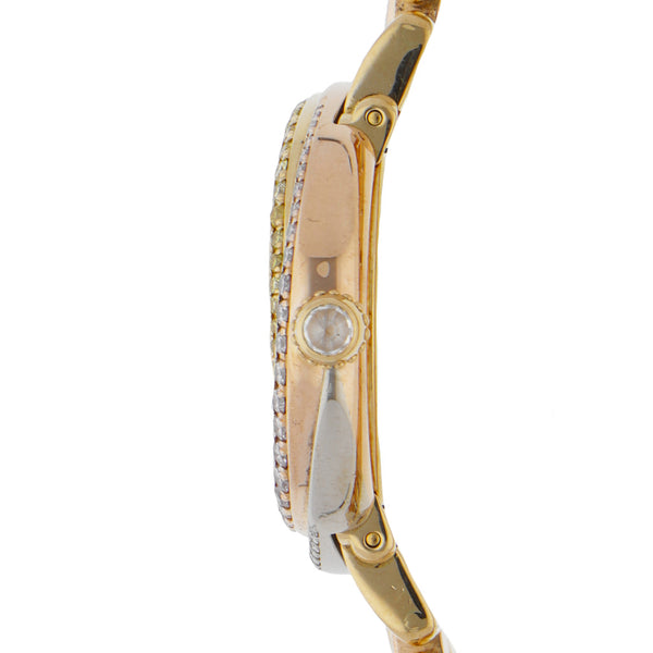 Reloj Cartier para dama modelo Trinity en oro tres tonos 18 kilates.