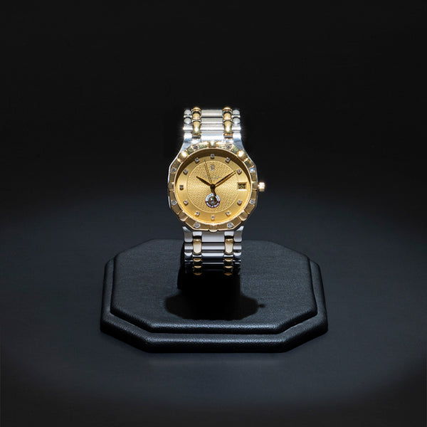 Reloj Concord para dama modelo Saratoga vistas en oro amarillo 18 kilates.