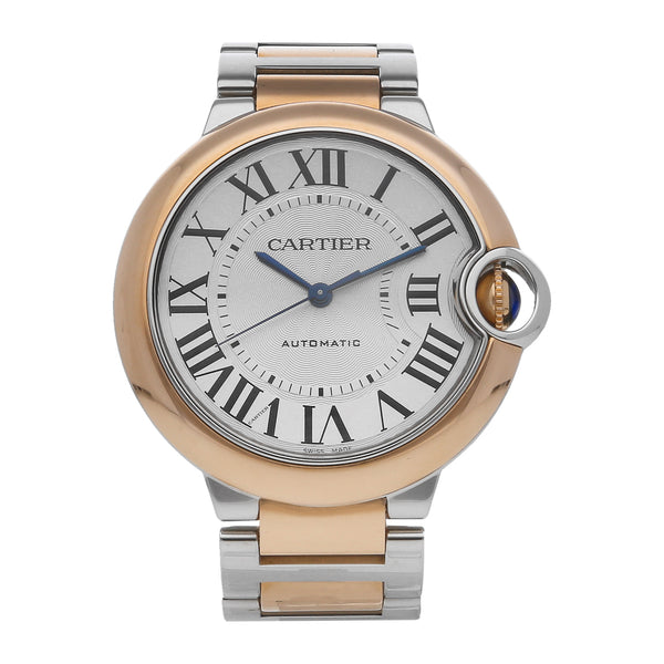 Reloj Cartier para dama/unisex modelo Ballon Bleu vistas en oro rosa 18 kilates.