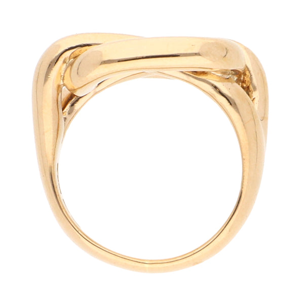 Anillo calado motivo nudo firma Tane en oro amarillo 18 kilates.