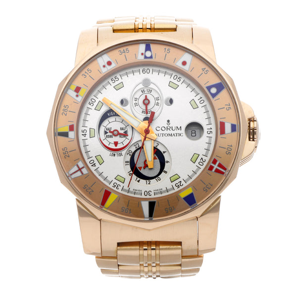 Reloj Corum para caballero modelo Admiral's Cup Tides Regatta en oro rosa 18 kilates.