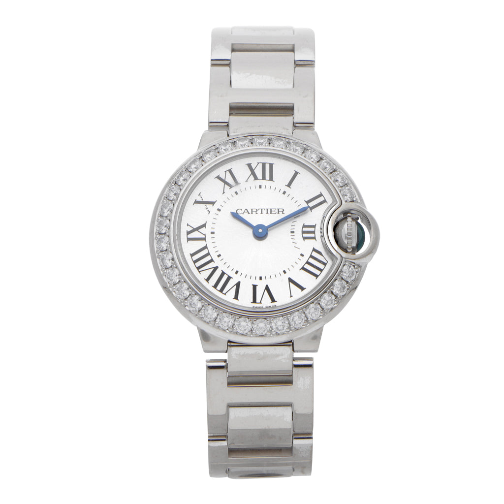 Reloj Cartier para dama modelo Ballon en oro blanco 18 kilates. – Nacional Monte de Piedad