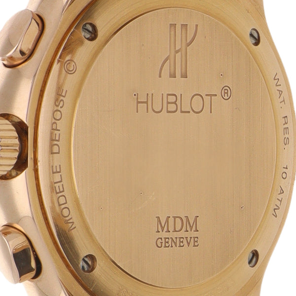 Reloj Hublot para caballero modelo MDM caja en oro rosa 18 kilates.