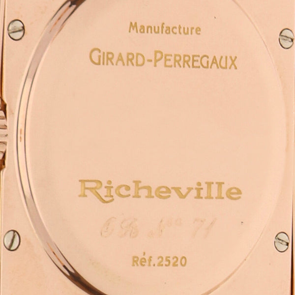 Reloj Girard Perregaux para caballero modelo Richeville caja en oro rosa 18 kilates.