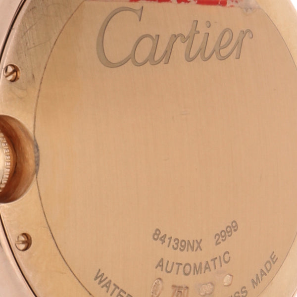 Reloj Cartier para caballero modelo Ballon Bleu caja en oro rosa 18 kilates.