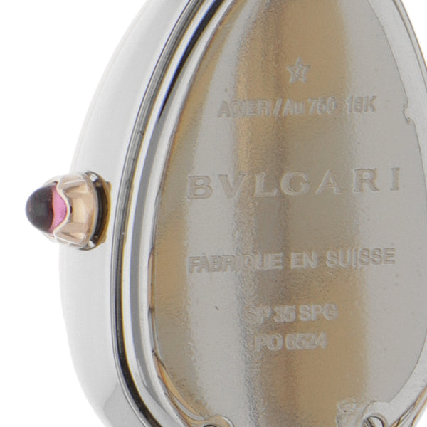 Reloj Bvlgari para dama en acero inoxidable y oro.