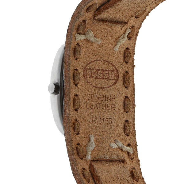 Reloj Fossil para dama en acero inoxidable correa piel.