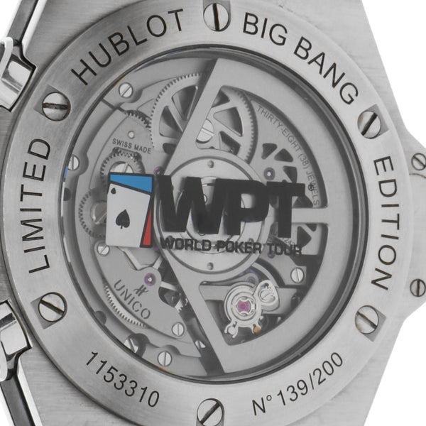 Reloj Hublot para caballero modelo Big Bang Único World Poker Tour.