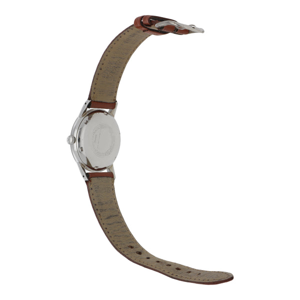 Reloj Eternamatic para dama en acero inoxidable correa piel.