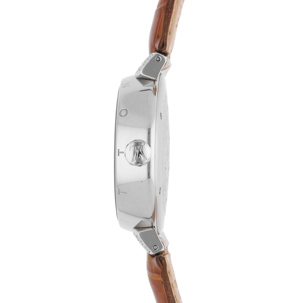 Reloj Louis Vuitton para caballero en acero inoxidable correa piel