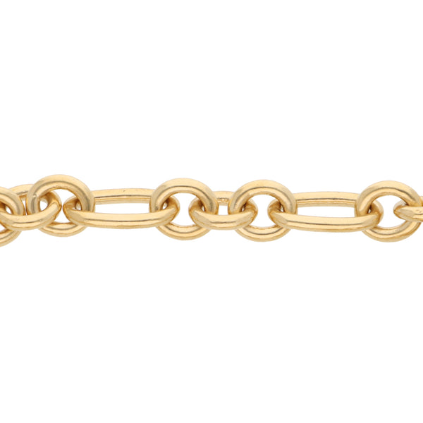 Pulsera eslabón combinado con dije motivo candado de corazón firma Tiffany & Co. en oro amarillo 18 kilates.