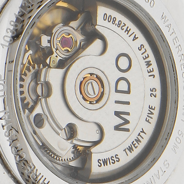 Reloj Mido para dama en acero inoxidable.