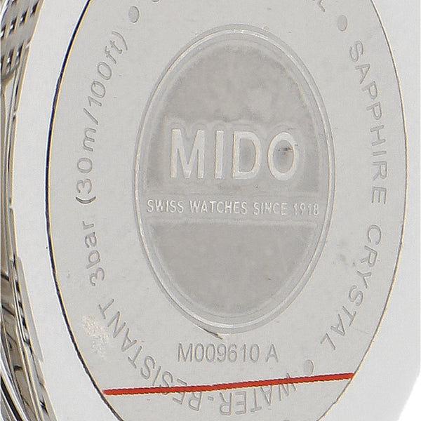 Reloj Mido para caballero en acero inoxidable vistas chapa.
