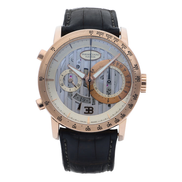 Reloj Parmigiani Fleurier para caballero en oro correa piel.