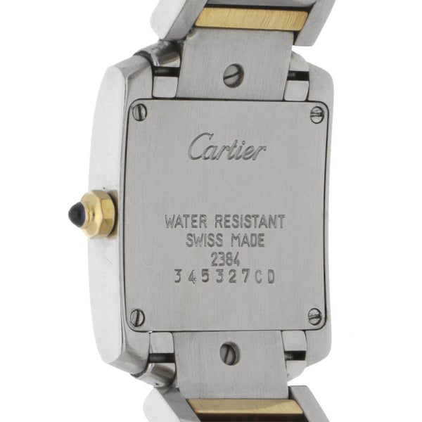 Reloj Cartier para dama en oro y acero inoxidable.