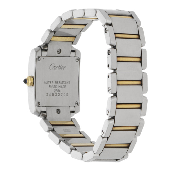 Reloj Cartier para dama en oro y acero inoxidable.