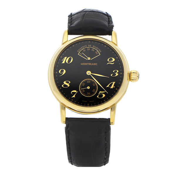 Reloj Montblanc unisex en acero chapa correa piel.